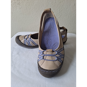 JBU by Jambu J-41 Grey & Periwinkle Sport Flat with Bumper Toe